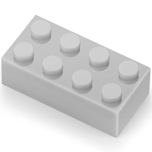 Feleph Basic Parts 320 Pieces 2x4 Light Gray Bricks Building Creative Play Blocks Set Toy Accessories Combine with Major Brick Brands (Gray Light) thumbnail 3