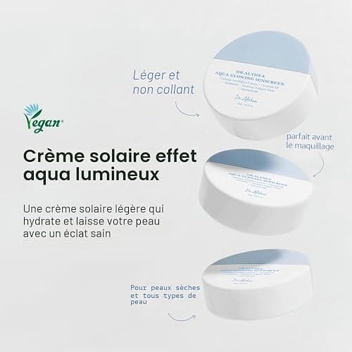 Dr.Althea Aqua Glowing Sunscreen | Crème Solaire Hydratante pour Tous Types de Peau | Base Hydratante Non Collante pour le Maquillage | Protection Solaire Visage Vegan Coréenne (45 ml, SPF50 PA++++) thumbnail 2