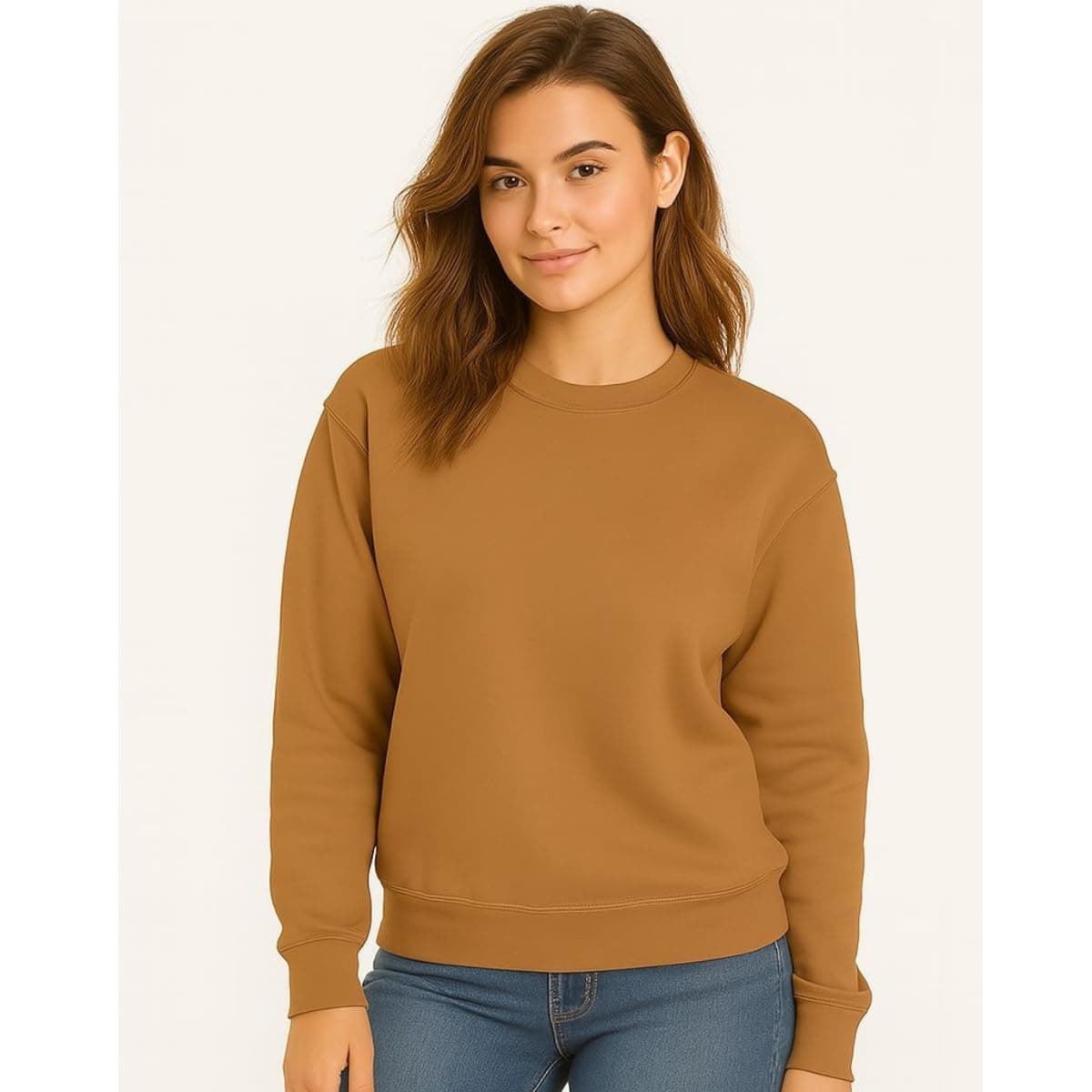 Casaco Moletom Gola Redonda Feminino Careca Blusa De Frio thumbnail 2