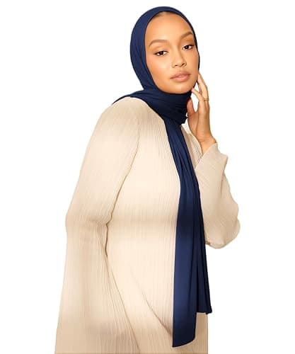 Hijab Scarf for Women Soft Muslim Hijabs Head Wrap Scarves Fashion Long Hair Shawls Stretchy Muslin Headscarf - Image 1