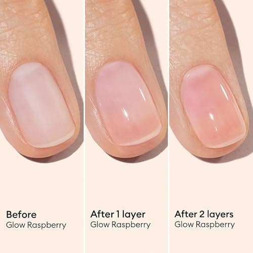 Manucurist Active Glow Raspberry Nail Polish & Care - Ultra-Glowy 2 in 1 Nail Concealer & Care - Plant-Based Ingredients: Sweet Almond Oil, Raspberry for Nourished Nail Rosy Mirror-Like Shine thumbnail 6