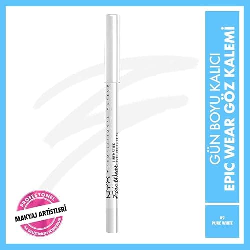 NYX PROFESSIONAL MAKEUP Epic Wear Liner Stick, Long-Lasting Eyeliner Pencil - Pure White thumbnail 2