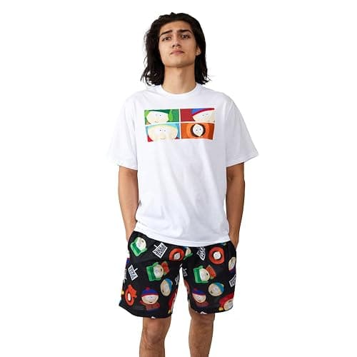 Bioworld South Park Main Character Grid Men's 2-Pack T-shirt & Lounge Short Sleep Set thumbnail 4