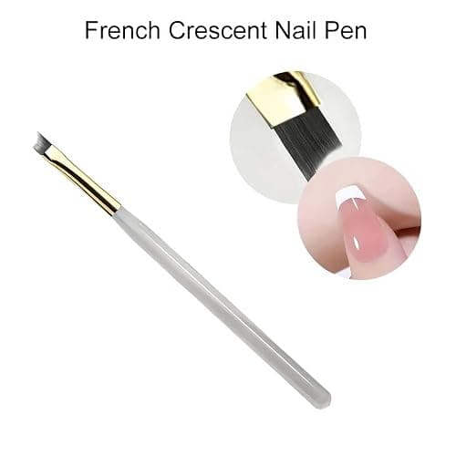 DAIXIANGER 5Pcs Multi-Functional Nail Art Brushes Set, Professional French Tip Brush & Liner Brushes for Gel Polish, DIY Manicure Tools for Ombre, Clean Up & Nail Design thumbnail 5