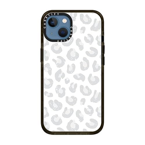 CASETiFY Impact iPhone 13 Case [6.6ft Drop Protection] - Silver Gray Leopard - Clear Black thumbnail 9