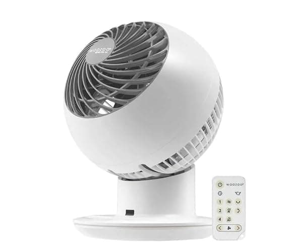 IRIS Woozoo Globe Multi-Directional 5-Speed Oscillating Fan [2024 Model], Small, White - Image 1