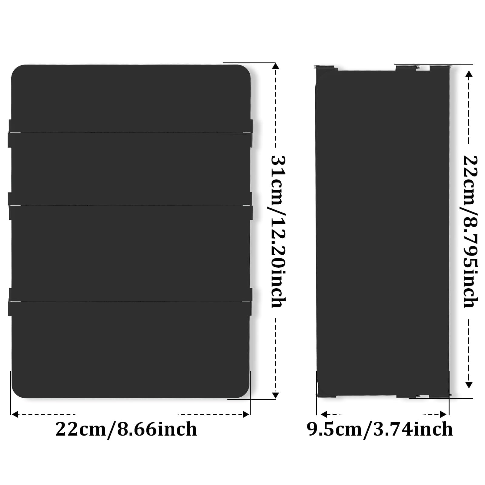 NECEG Nursing Clipboard Foldable, 4 Layers Aluminium, Black, Up to Letter Size (8.5 x 11 inches), Holds 150 Sheets, Low Profile Clip, Nurse Clipboard thumbnail 9