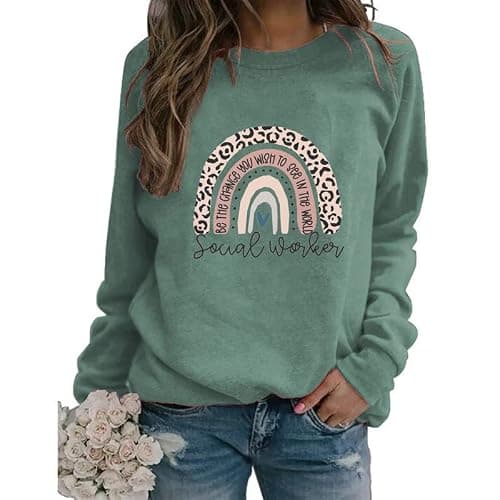 Womens Retro Social Worker Sweatshirt, Future Social Worker Gift, Social Worker Student Graduation Gift, Crewneck - Image 1