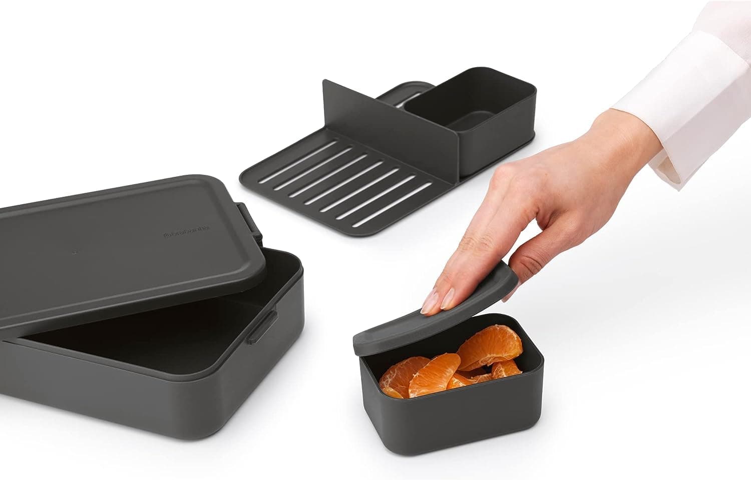 Brabantia Make & Take Lunch Box Bento, Lunch Container, Dark Grey, 2L thumbnail 7