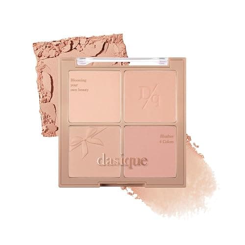 Dasique Blending Mood Cheek #10 Muted Nuts | 4 Blendable Shades in Lighteight Smooth Powder | Vegan | Korean Makeup | Blush - Image 1