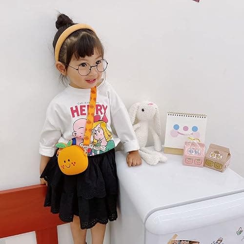 JUCHAO Silicone Mini Coin Purse Shoulder Bag Cartoon Kids Purse for Children's Handbags Shoulder Bag for Toddler Little Girl (Orange) thumbnail 2
