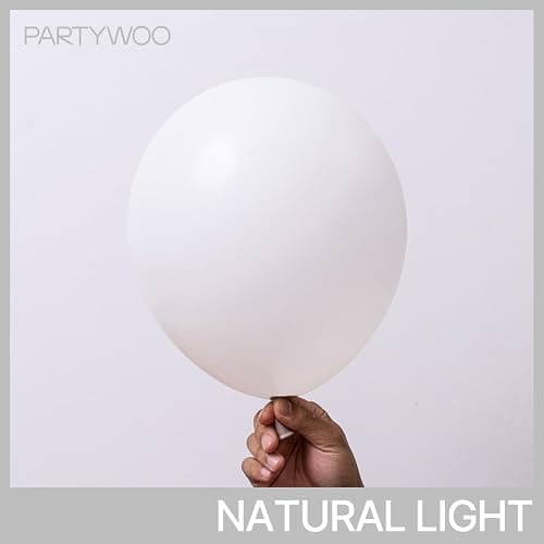 PartyWoo White Balloons 140 pcs Different Sizes of 18 12 10 5 Inch White Balloons Arch Kit Garland for Wedding Baby Shower Birthday Bridal Shower Graduation Engagement Party Decorations White-Y13 thumbnail 4