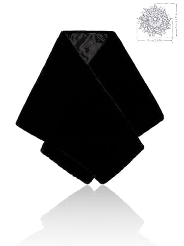 Jovono mariage secret et Châle en fausse fourrure sans manches pour femmes et les filles thumbnail 3