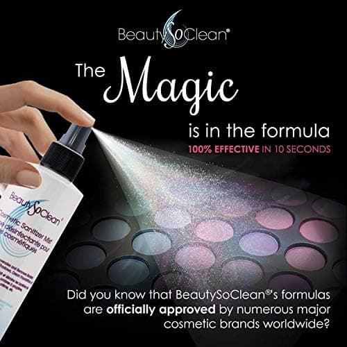 Beautysoclean Cosmetic Sanitizer Mist - (8.0 oz.) Makeup Sanitizing Spray for Powder-based Makeup Palettes & Pressed Cream Foundations, Bronzers, Concealers, Blushes, Eyeshadows. thumbnail 2