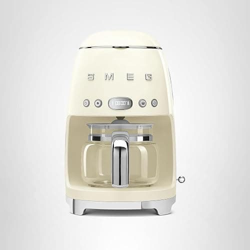 Smeg 50's Retro Style Aesthetic Drip Coffee Machine with 10 Cup Glass Carafe, Auto Start Feature, Keep Warm Plate, and Two Coffee Strength Settings (Cream) thumbnail 10