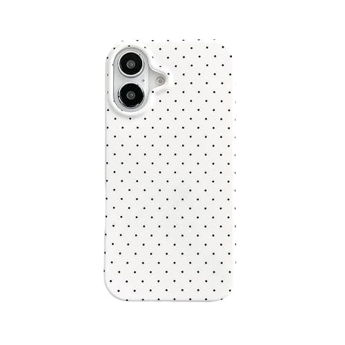 Reoomukk Cute Polka Dot Phone Case for iPhone 17 6.3",Aesthetic Vintage Trendy Boho Minimalist Design Elegant Chic Protective Girls Women Cases for i17 White - Image 1