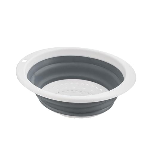 HOMESHOPA Oval Collapsible Silicone Colander, Foldable Kitchen Food Strainer, Food Grade Silicone Drain Basket for Draining Pasta, Fruits, Vegetable, Space-Saving & BPA Free - Image 1