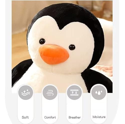 YUKOUQIAN Penguin Stuffed Animal Cute Plush Doll SoftToy 8.5" Gift for Girls Boys Birthdays Christmas Children's Day Halloween Thanksgiving Day (Penguin) thumbnail 5