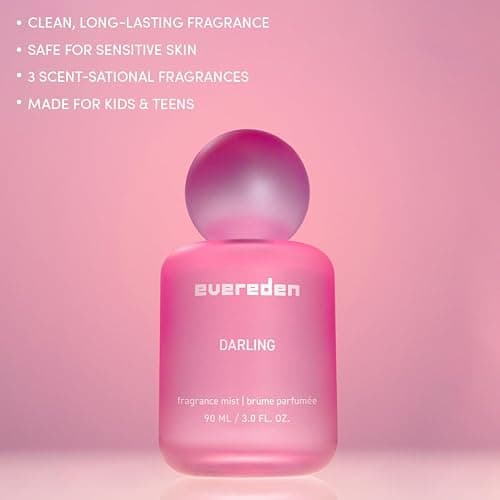 Evereden Fragrance Hair and Body Mist - Darling: Clean and Vegan Collectible Hair and Body Spray for Teen Girls - Amplify Your Self Expression with Iconic Scents in Aesthetic Bottles - Darling thumbnail 2