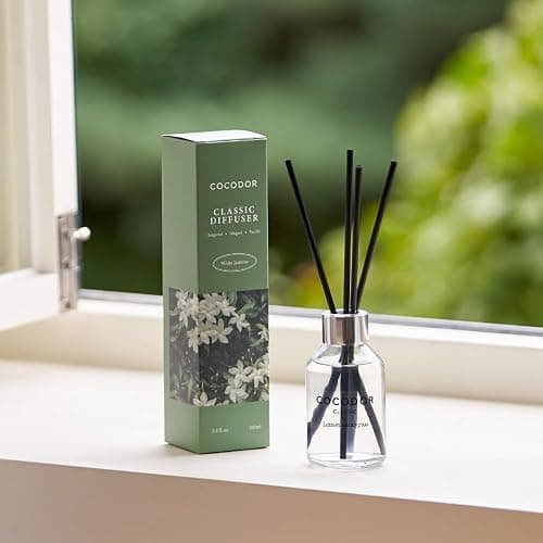 COCODOR Classic Reed Diffuser/Cashmere Vanilla/3.4oz(100ml)/1 Pack/Home Fragrance Scent Essential Oil Stick Diffuser for Bedroom Bathroom Home Décor thumbnail 7
