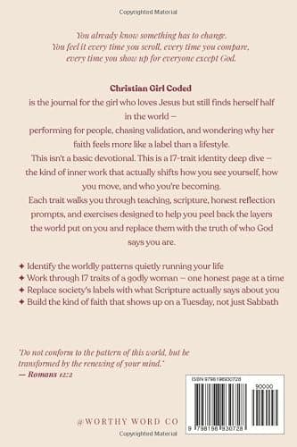 Christian Girl Coded: A 17-Trait Identity Journal for the Woman Going From Worldly to Godly thumbnail 2