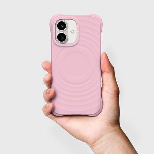 CASETiFY Ripple Case for iPhone 16 [Silicone / 6.6 ft. 2X Military Grade Drop Protection/Compatible with Magsafe] - Primrose Pink - Primrose Pink - iPhone 16 (6.1") thumbnail 4