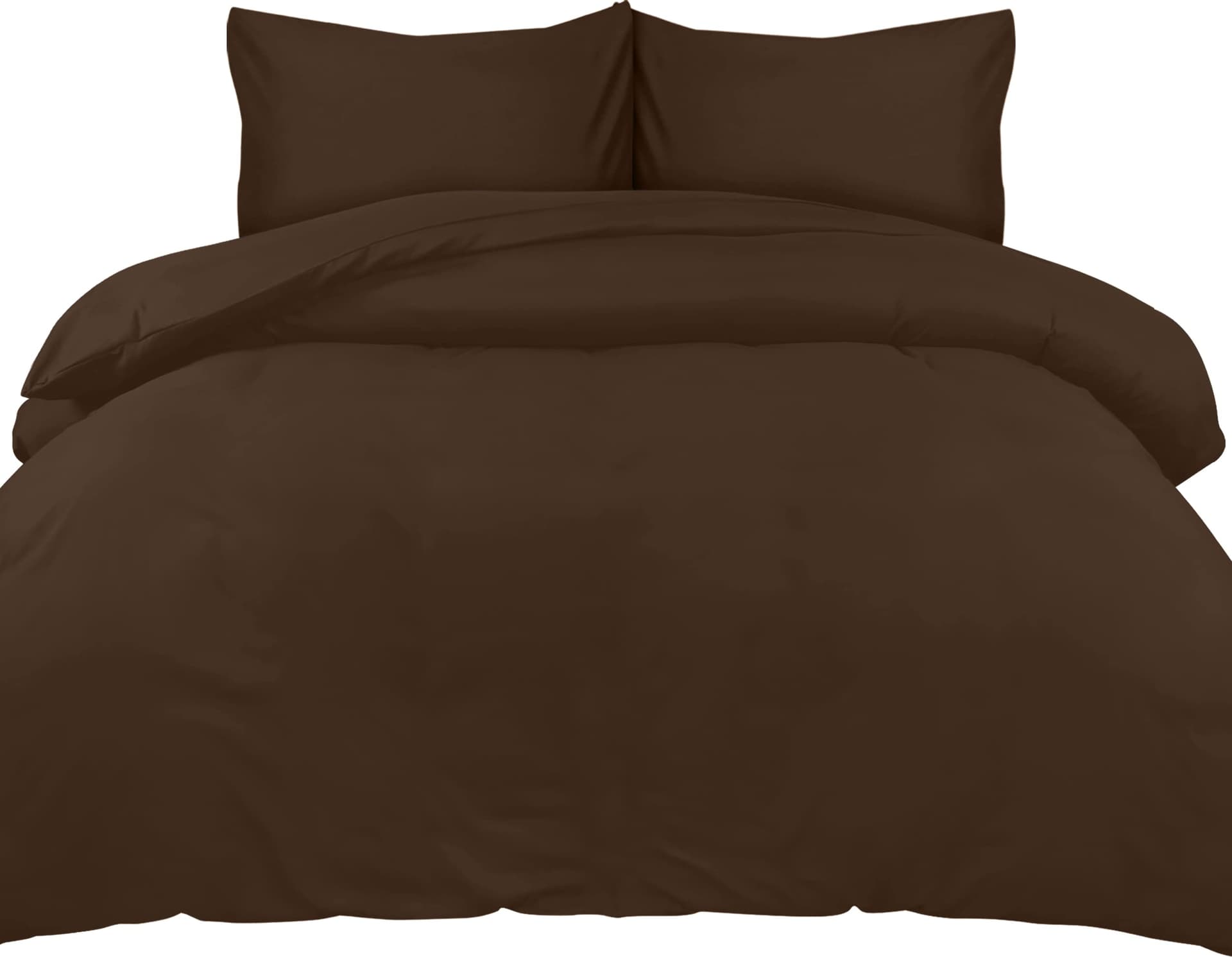 Utopia Bedding Duvet Cover Set - Soft Microfiber Duvet Cover 200x200cm with Pillowcases 50x75cm - Bedding Duvet Cover Set - Brown thumbnail 4