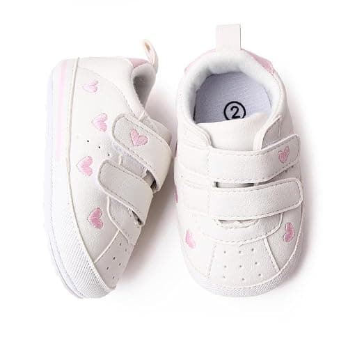 Clowora Baby Boys Girls Shoes Non-Slip Rubber Sole Sneakers Infant First Walking Toddler Crib Shoes Newborn Loafers Flats. thumbnail 3