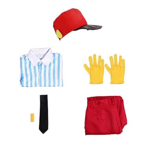 VSAEJO Kasane Costume Kasane Outfit Uniform Red Overalls Hat thumbnail 6