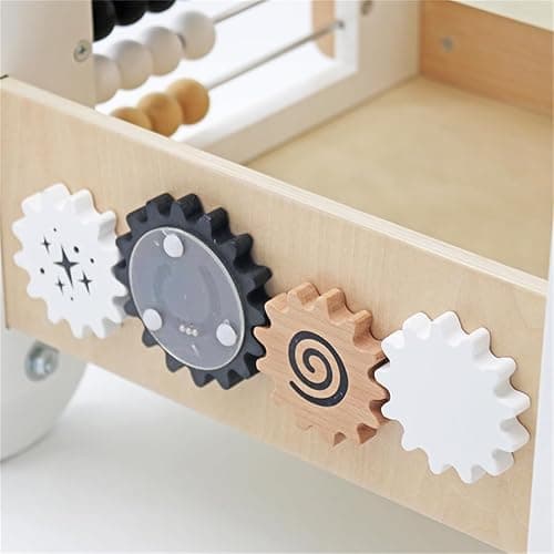 Touch Us Wooden Baby Walker - 5in1 Montessori Activity Cubes, Baby Push Walker for Toddler, 1+ Year Old Boy Girl | Sorting & Stacking Toys, Bead Mazes & Counting Toys thumbnail 8