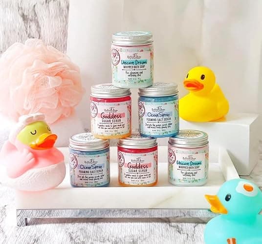 Bella & Bear Unicorn Dreams Whipped Bath Soap - Travel Size 3.2oz mango & pineapple with a hint of vanilla thumbnail 5