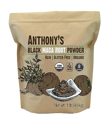 Anthony's Organic Black Maca Powder, 1 lb, Raw, Gluten Free & Non GMO - Image 1