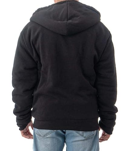Jvini Men's Ultra Soft Sherpa Lined Hoodie - Full Zip Fleece Lining Heavy Duty Sweatshirts thumbnail 5