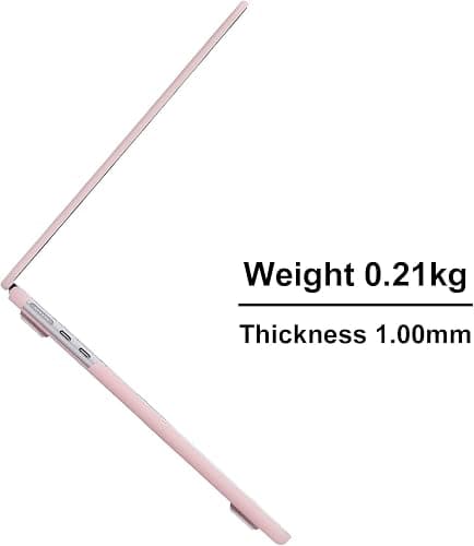 EooCoo Case Compatible with MacBook Air 13 inch M4 M3 M2 2025-2022 A3240 A3113 A2681, 13.6" Hard Case Cover & TPU Keyboard Skin & Screen Protector for Laptop Air 13.6 inch - Dusty Pink thumbnail 3