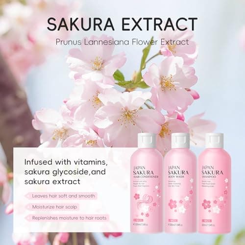 LAIKOU Shampoo and Conditioner Set, Travel Shampoo and Conditioner, Body Wash 3-in-1 Set, Shampoo and Conditioner for Women 7.04 Fl Oz / 200 ml 3pcs thumbnail 6