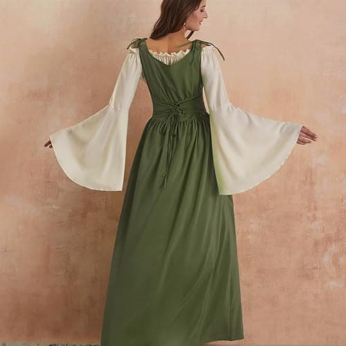Abaowedding Womens's Medieval Renaissance Costume Cosplay Over Dress thumbnail 4