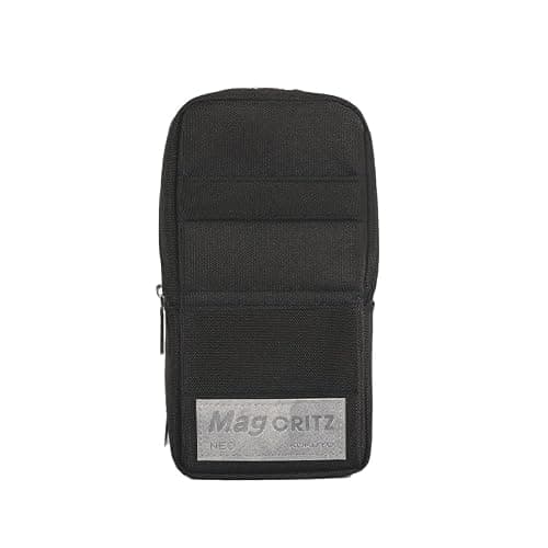 KOKUYO Pencil Case Pouch, Standing Pen Pouch Bag, Foldable Magnetic Stand up Phone Pencil Holder Organizer, Large Capacity Portable Pencil Box for Office, Home & College Use. (Mag Critz Neo - Black) - Image 1