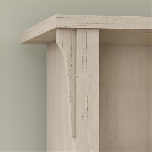 Bush Furniture Salinas Tall 5 Shelf Bookcase - Set of 2 in Antique White, Vertical Office Storage, Bookshelves for Home Workspace, Multi-Purpose Shelving Units thumbnail 8
