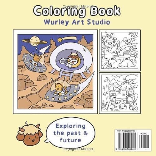 Time Travel Tales: Cute and Cozy Coloring Book thumbnail 2