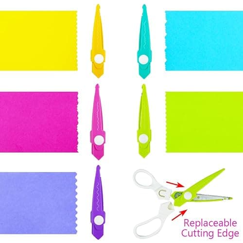BINWISH Decorative Scissors Set, 5 Pairs Craft Scissors Decorative Edges with Portable Organizing Container thumbnail 5