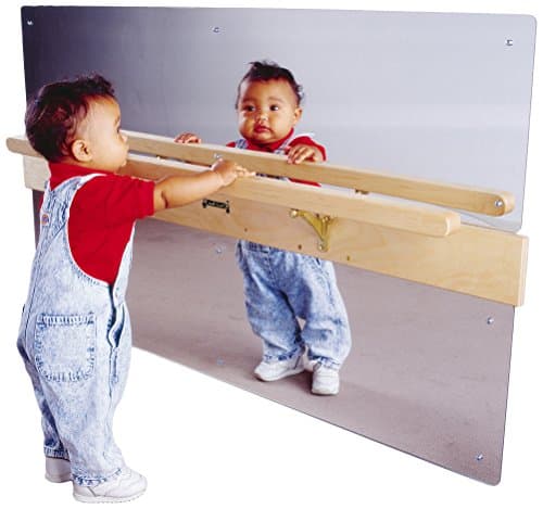 Jonti-Craft 0619JC Infant Coordination Mirror, Brown - Image 1
