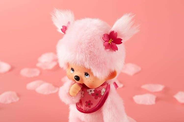 Monchhichi Sakura (Cherry Blossom) Girl Plush Toy - Pink thumbnail 2