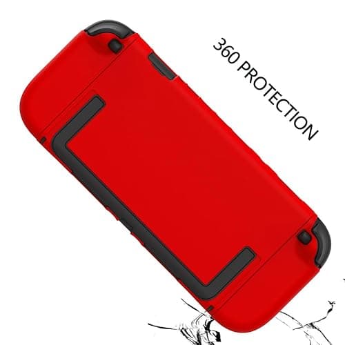 COMCOOL Dockable Case for Nintendo Switch 2 2025 - [Military Grade Drop Protection] Slim Shockproof with Anti-Fingerprint Switch 2 Protective Cover - Red thumbnail 5