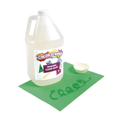 Colorations Washable Clear Glue, 1 Gallon, Non-Toxic, Great for Slime | Dries Clear, Bulk School and Scrapbook Supplies - Classroom Must Haves thumbnail 4