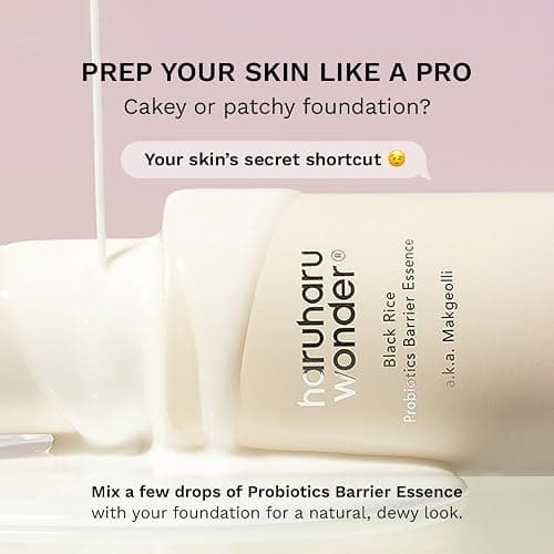 haruharu Wonder Black Rice Probiotics Barrier Essence, Skin Flooding & Layering, Strengthens Skin Barrier, Moisturizes, Glowy Radiant Skin, Ceramide & Panthenol, Holiday Stocking Stuffer, 4.05 fl.oz thumbnail 8