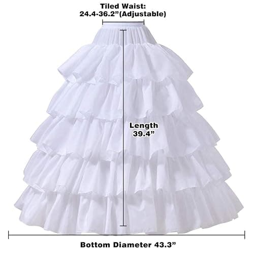 VeMee Women Wedding Petticoat Crinoline Underskirt Slips Underskirt for Women thumbnail 2