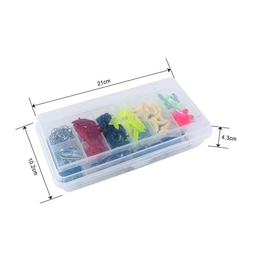 Vicloon 120 PCS Fishing Lures Mixed Including Spinners,VIB,Treble Hooks,Single Hooks,Swivels,Pliers and Tackle Box thumbnail 7