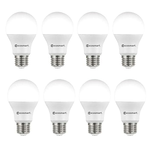 Ecosmart 8 Pack LED A19 Light bulb, 60w Equivalent (A19 Daylight) thumbnail 2