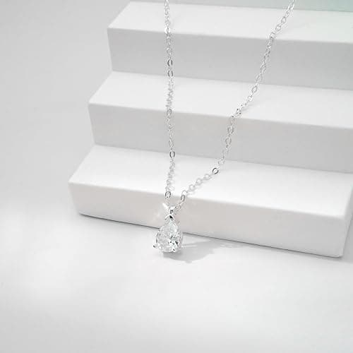KISSCLOUD Gold Necklace for Women 14K Gold Plated Dainty Pendant Chain Puffy Heart Italian Horn Radiant Sun Compass CZ Teardrop Bow Charm Trendy Jewelry Gift thumbnail 5