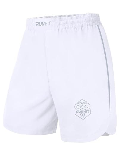 Runhit Men's BJJ Shorts – MMA Fight Shorts for Wrestling, Boxing, No Gi, Jiu Jitsu, Muay Thai, Training, Grappling, Fighting - Image 1